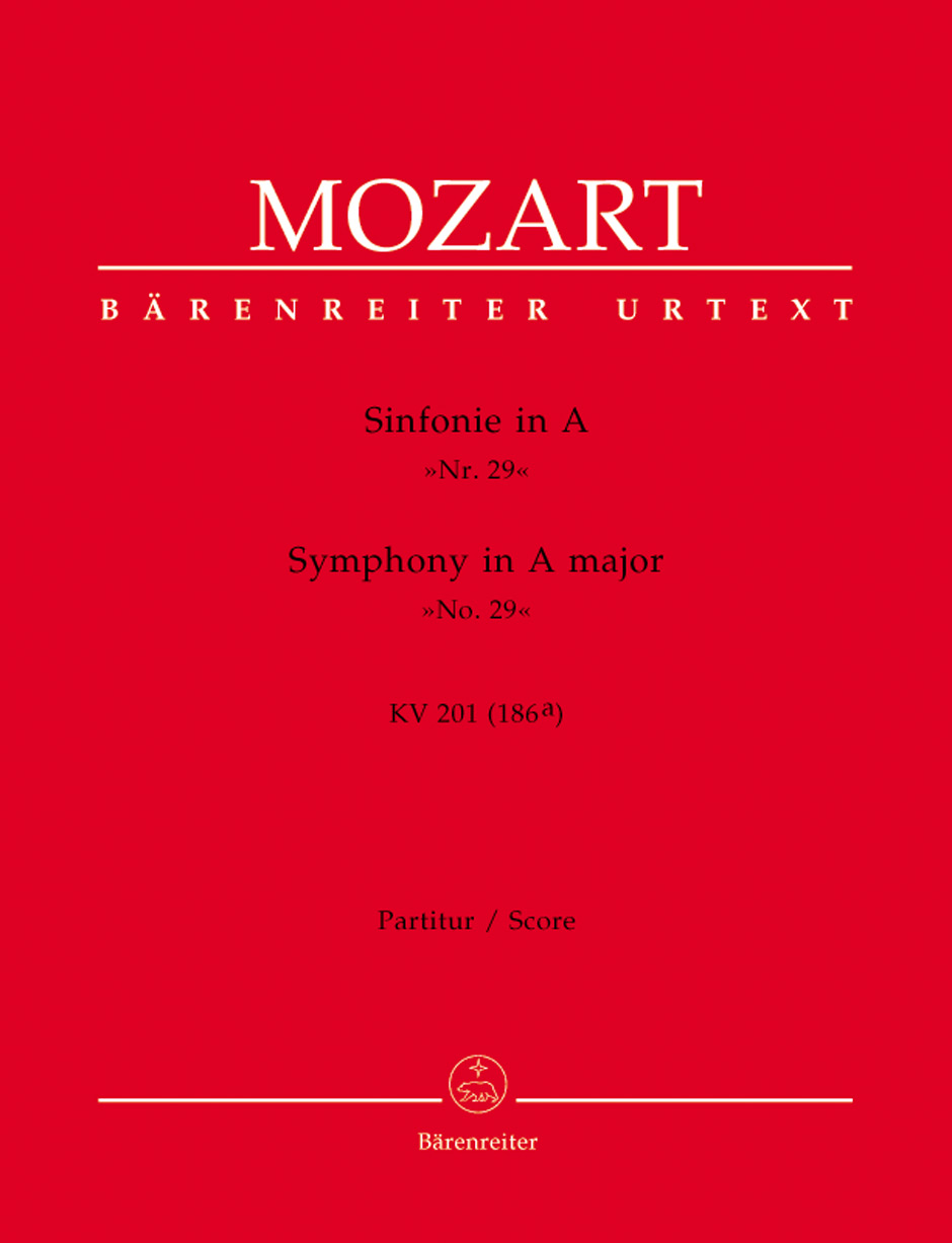 MOZART,W.A - SINFONIE IN A NOR. 29 KV 201 (186a), PARTITUR