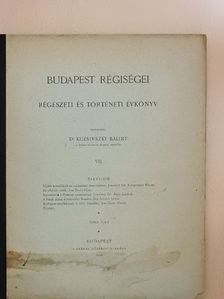 Áldásy Antal - Budapest régiségei VII. [antikvár]