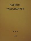Alföldy Jenő - Radnóti tanulmányok [antikvár]