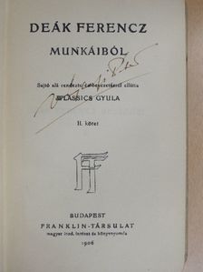 Deák Ferencz - Deák Ferencz munkáiból II. (töredék) [antikvár]