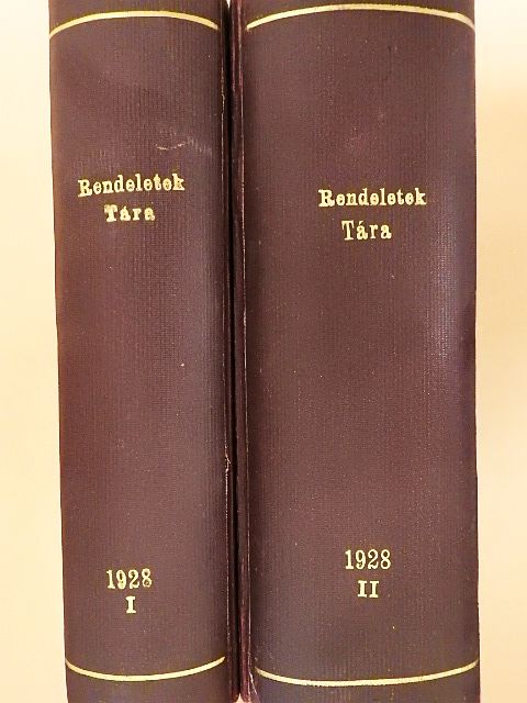 Magyarországi rendeletek tára 1928. I-II. [antikvár]