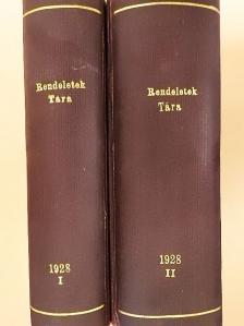 Magyarországi rendeletek tára 1928. I-II. [antikvár]