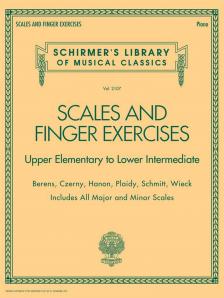 SCALES AND FINGER EXERCISES. UPPR ELEMNTARY TO LOWER INTERMEDIATE, PIANO