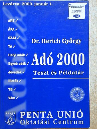 Dr. Herich György - Adó 2000 [antikvár]