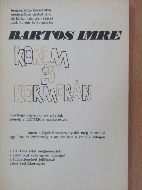 Bartos Imre - Korom és kormorán [antikvár]