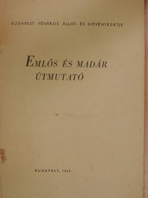 Fischer Antal - Emlős és madár útmutató [antikvár]