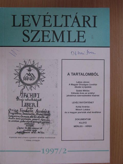 Glück Jenő - Levéltári Szemle 1997/2. [antikvár]