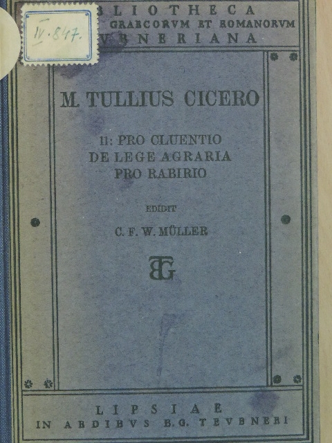 Cicero - M. Tulli Ciceronis Orationes [antikvár]