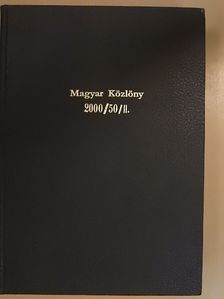 Magyar Közlöny 2000. május 24. [antikvár]