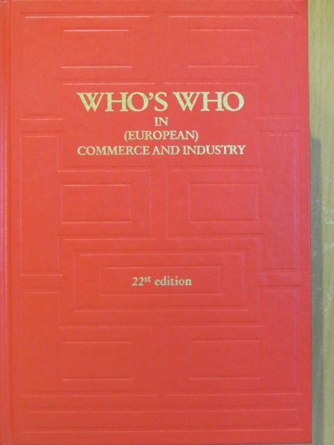 Who's Who in (European) Commerce and Industry 2008 [antikvár]
