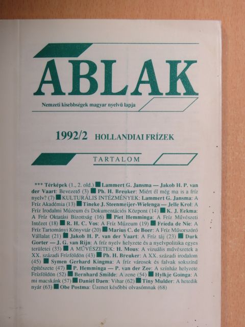 Ablak 1992/2. [antikvár]