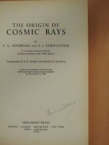 S. I. Syrovatskii - The Origin of Cosmic Rays [antikvár]