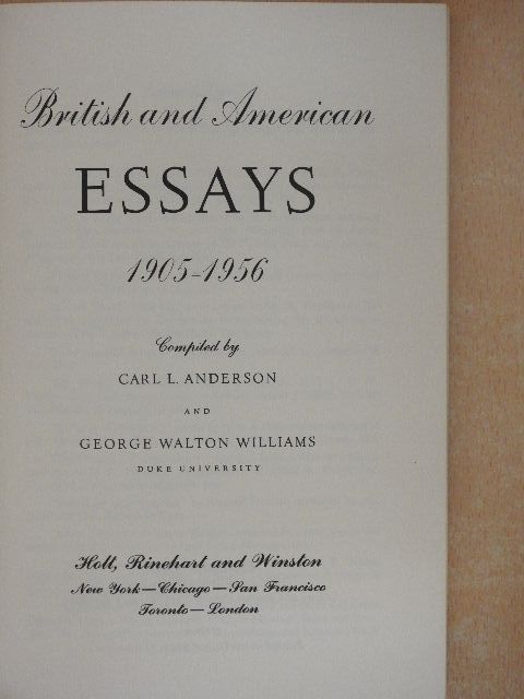 Dylan Thomas - British and American Essays 1905-1956 [antikvár]