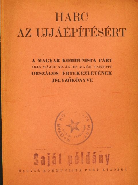 Gerö Ernő - Harc az ujjáépítésért [antikvár]
