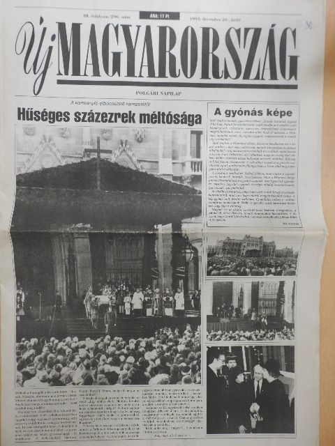 Apáti Miklós - Új Magyarország 1993. december 20. [antikvár]