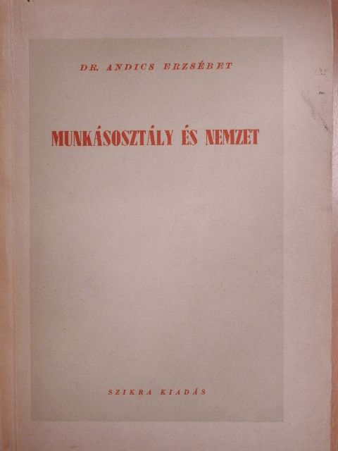 Dr. Andics Erzsébet - Munkásosztály és nemzet [antikvár]