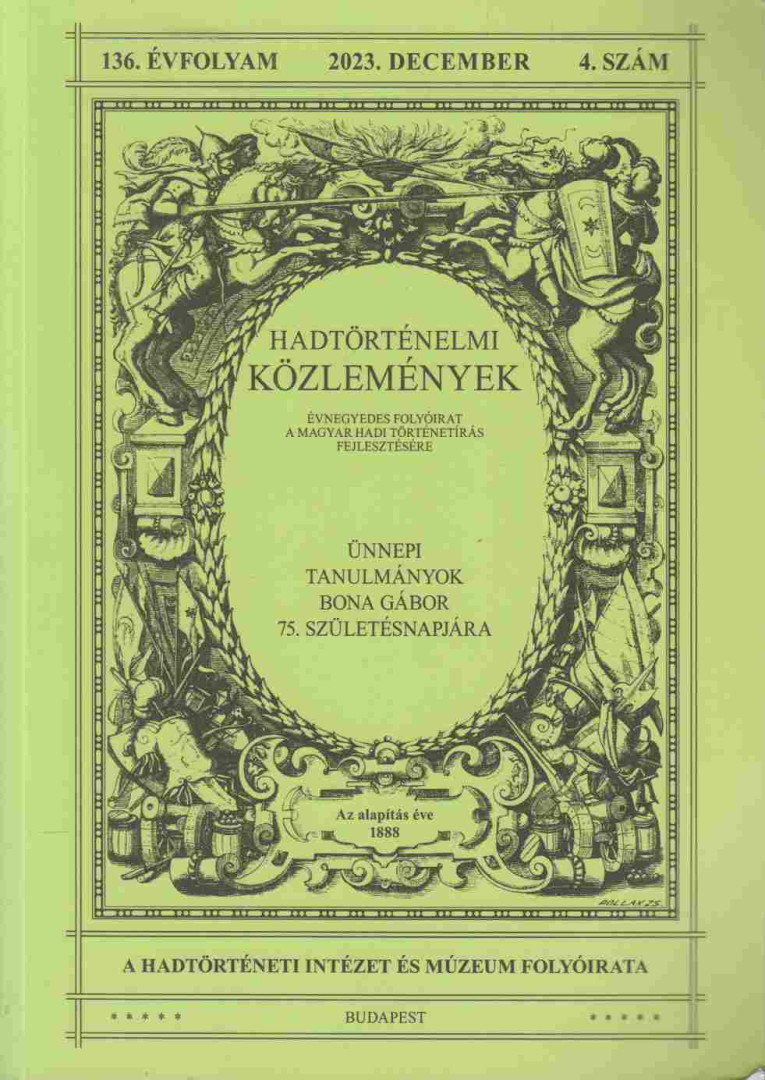 Pászti László - Hadtörténelmi közlemények 2023. december 4. szám [antikvár]