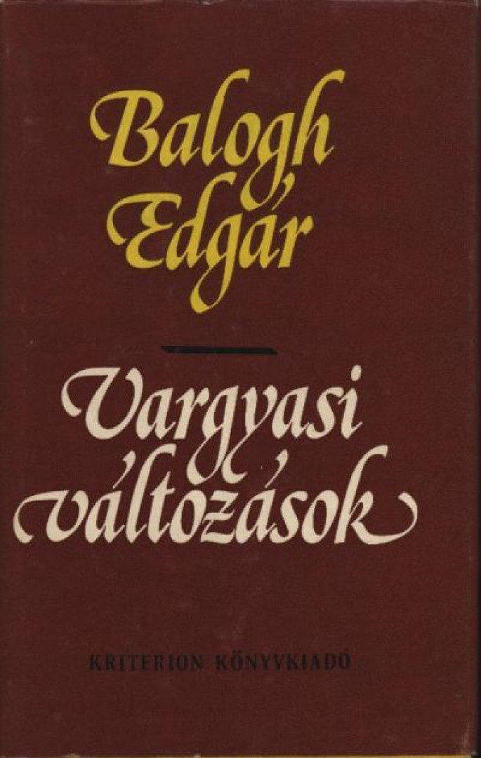 BALOGH EDGÁR - Vargyasi változások [antikvár]