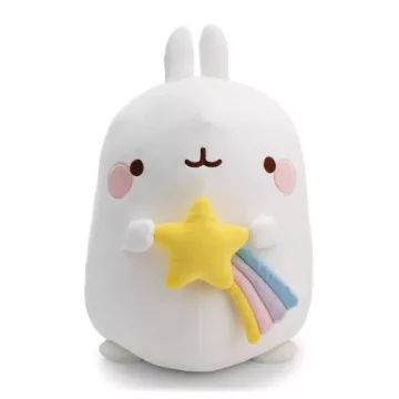 Nici: Molang, a nyuszi csillaggal plüssfigura - 12 x 8 cm