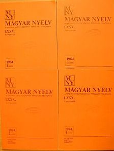 Budai László - Magyar Nyelv 1984/1-4. [antikvár]
