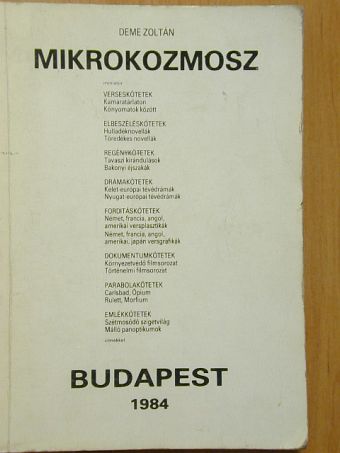 Deme Zoltán - Mikrokozmosz [antikvár]