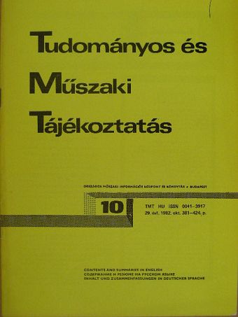 Havasi Zoltán - Tudományos és Műszaki Tájékoztatás 1982. október [antikvár]