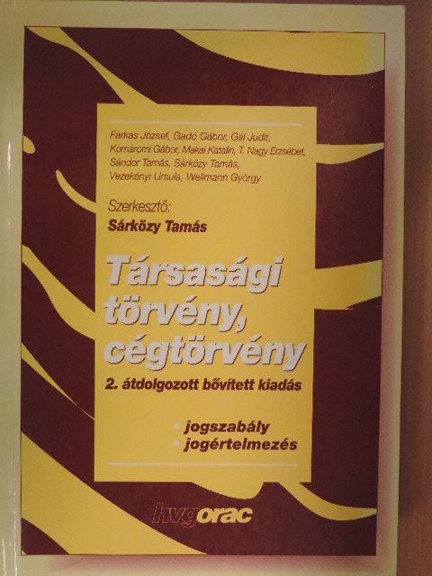 Farkas József - Társasági törvény, cégtörvény [antikvár]