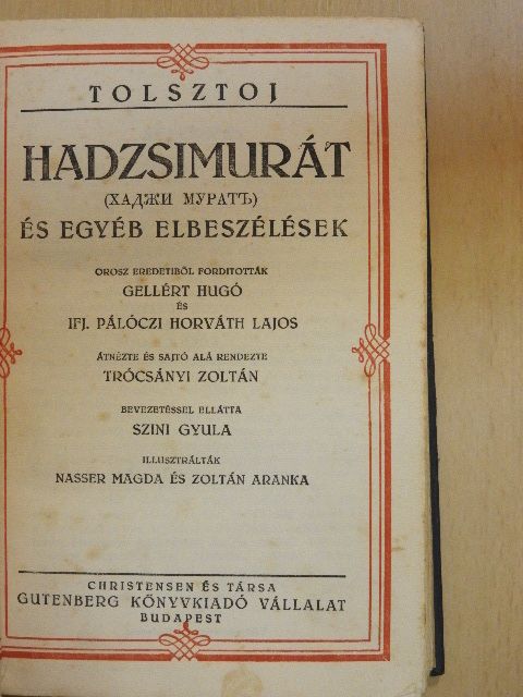 Tolsztoj - Hadzsimurát [antikvár]