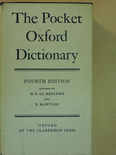 The Pocket Oxford Dictionary of Current English [antikvár]