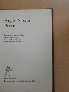 Anglo-Saxon Prose [antikvár]