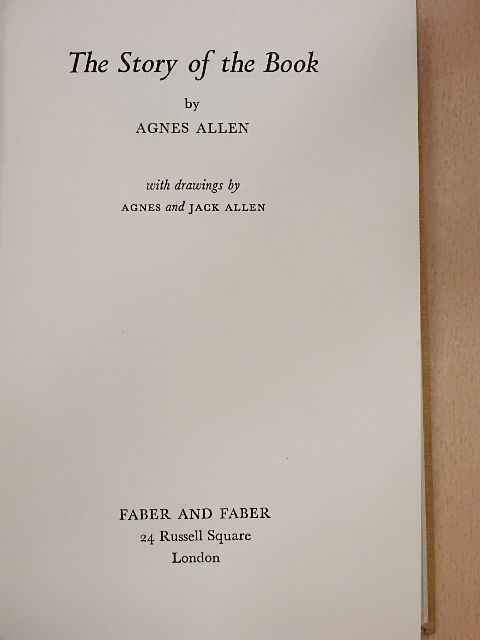 Agnes Allen - The Story of the Book [antikvár]