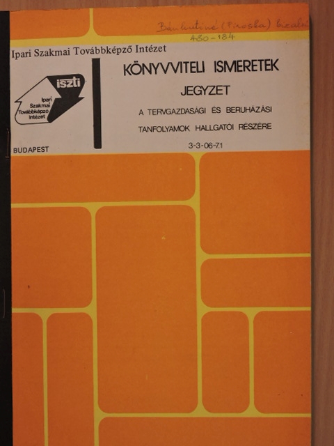 Dr. Nagy Imre - Könyvviteli ismeretek [antikvár]