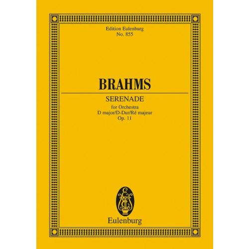 BRAHMS... - SERENADE FOR ORCHESTRA D MAJOR OP.11 POCKET SCORE