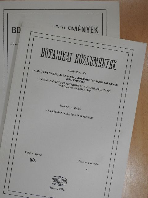 Balogh I. - Botanikai közlemények 1993/1-2. [antikvár]