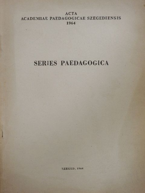 Gazsó István - Series paedagogica  [antikvár]
