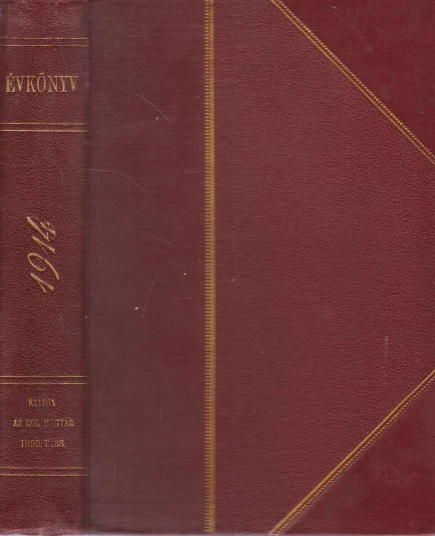 Bánóczi József - Évkönyv 1914. - Az Izr. Magyar Irodalmi Társulat kiadványa [antikvár]
