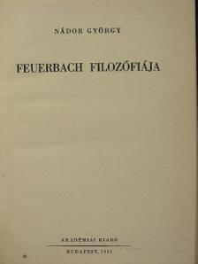 Nádor György - Feuerbach filozófiája [antikvár]