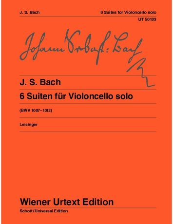 J. S. Bach - SUITEN FÜR VIOLONCELLO SOLO BWV 1007-1012 WIENER URTEXT EDITION (LEISUNGER)