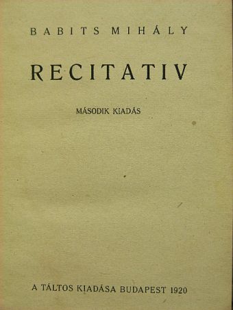 Babits Mihály - Recitativ [antikvár]