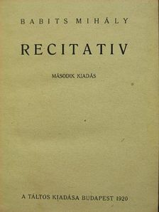 Babits Mihály - Recitativ [antikvár]