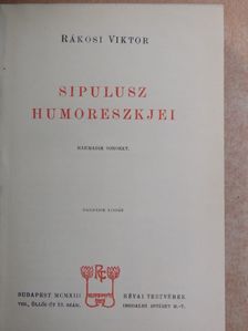 Rákosi Viktor - Sipulusz humoreszkjei III. [antikvár]