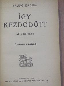 Bruno Brehm - Így kezdődött [antikvár]