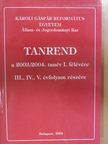 Tanrend a 2003/2004. tanév I. félévére [antikvár]