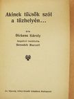Dickens Károly - Akinek tücsök szól a tüzhelyén... [antikvár]