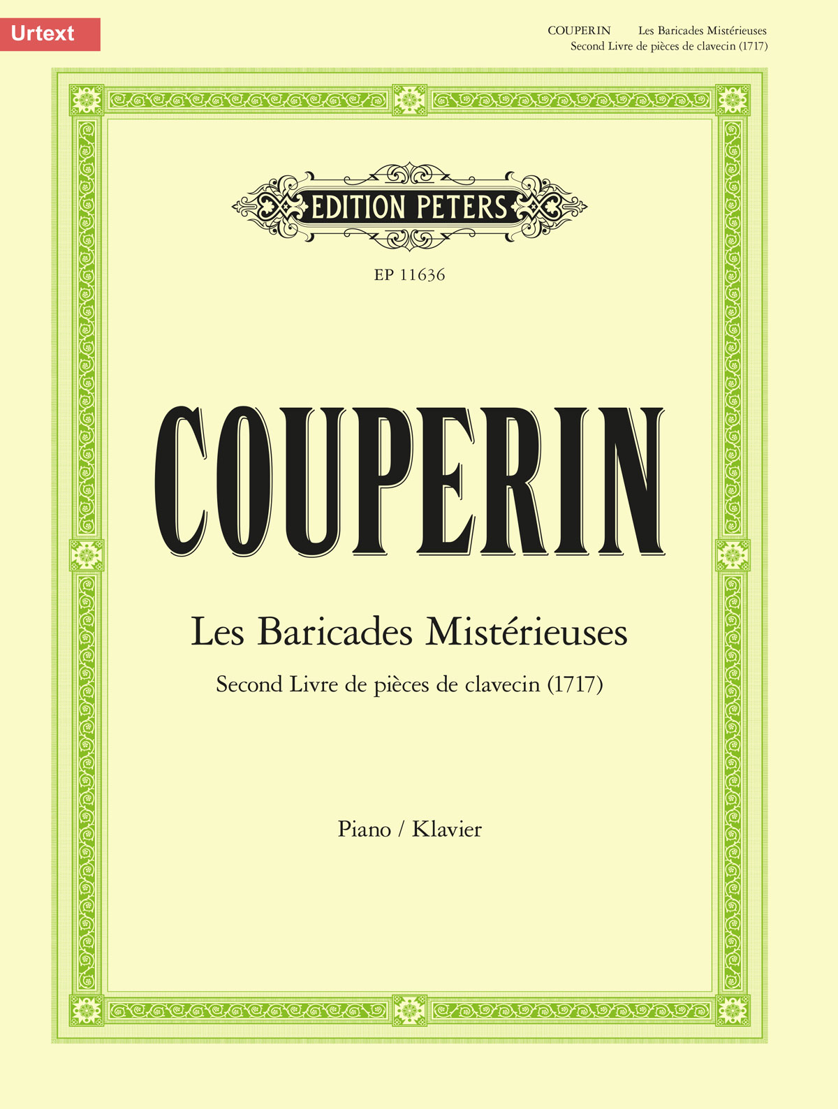 COUPERIN - LES BARICADES MISTÉRIEUSES (SECOND LIVRE DE PIECES DE CLAVECIN 1717) PIANO