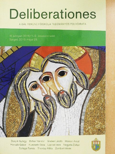 Benyik György - Deliberationes 2016/1-2. [antikvár]