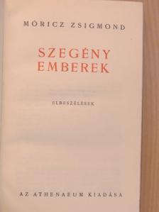 Móricz Zsigmond - Szegény emberek [antikvár]