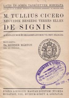 M. Tullius Cicero negyedik beszéde Verres ellen [antikvár]