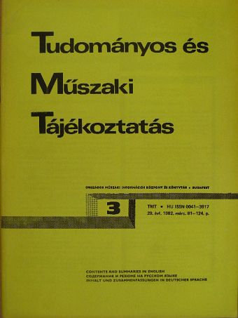 Berke Barnabásné - Tudományos és Műszaki Tájékoztatás 1982. március [antikvár]