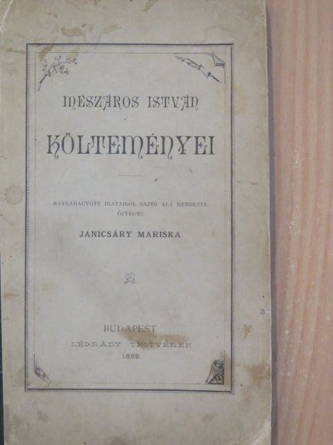 Mészáros István - Mészáros István költeményei [antikvár]